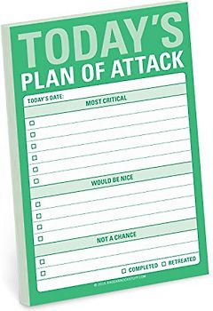 Knock Knock Today`s Plan of Attack Great Big Stickies