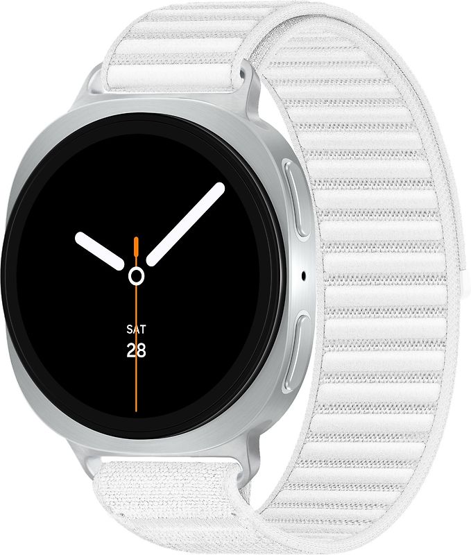 Samsung Galaxy Watch8 44 mm Boîtier aluminium argent sur Confort S/M blanc [Wi-Fi]