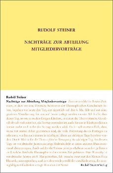 Nachträge zur Abteilung Mitgliedervorträge