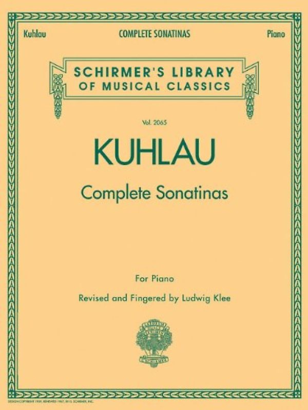 Complete Sonatinas For Piano: Noten, Sammelband für Klavier: Schirmer Library of Classics Volume 2065 (Schirmer's Library of Musical Classics)