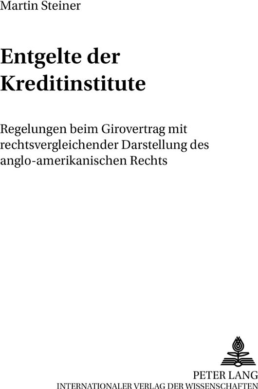 Entgelte der Kreditinstitute