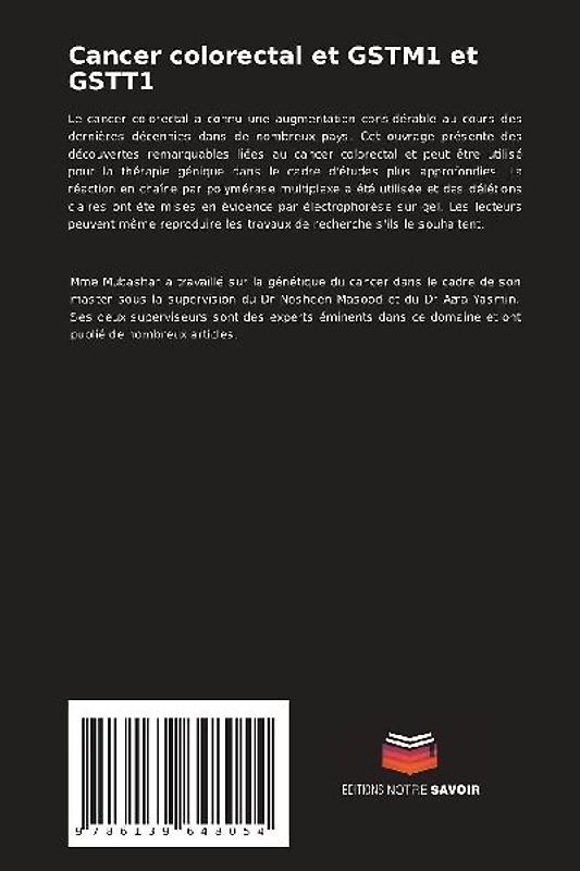 Cancer colorectal et GSTM1 et GSTT1