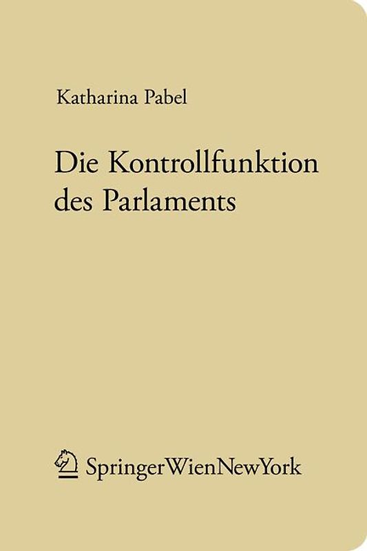 Die Kontrollfunktion des Parlaments