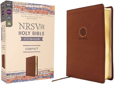 Nrsvue, Holy Bible with Apocrypha, Compact, Leathersoft, Brown, Comfort Print