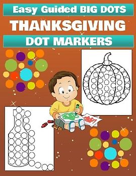 Thanksgiving Dot Marker Activity Book for Kids Ages 3+