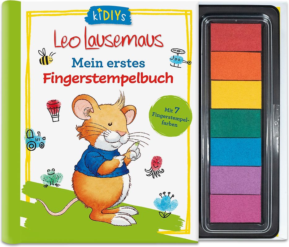 Leo Lausemaus - Mein erstes Fingerstempelbuch Mit 7 Fingerstempelfarben