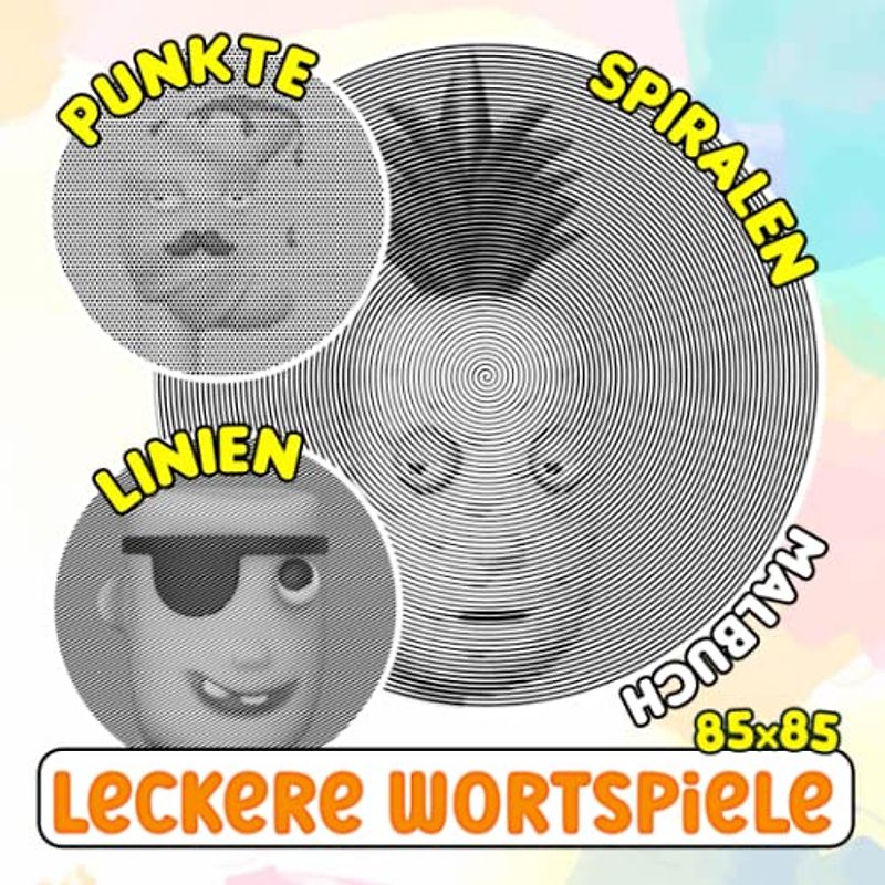 Leckere Wortspiele Punkte Linien Spiralen Malbuch: Genießen Sie die Malzeit mit 30 hochwertigen und gut ausgewählten Illustrationen im Inneren | Gag ... | Stressabbau-Geschenke | Weihnachtsgeschenke