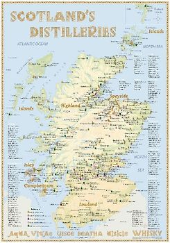 Whisky Distilleries Scotland - Poster 70x100cm Standard Edition