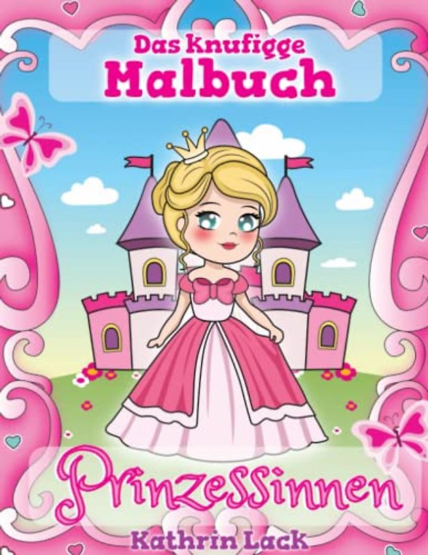 Malbuch Mädchen 4 Jahre Prinzessin: 50 Ausmalseiten mit Prinzessinnen für Kinder ab 4 Jahren (DIN A4 Format)