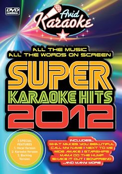 Super Karaoke Hits 2012 DVD