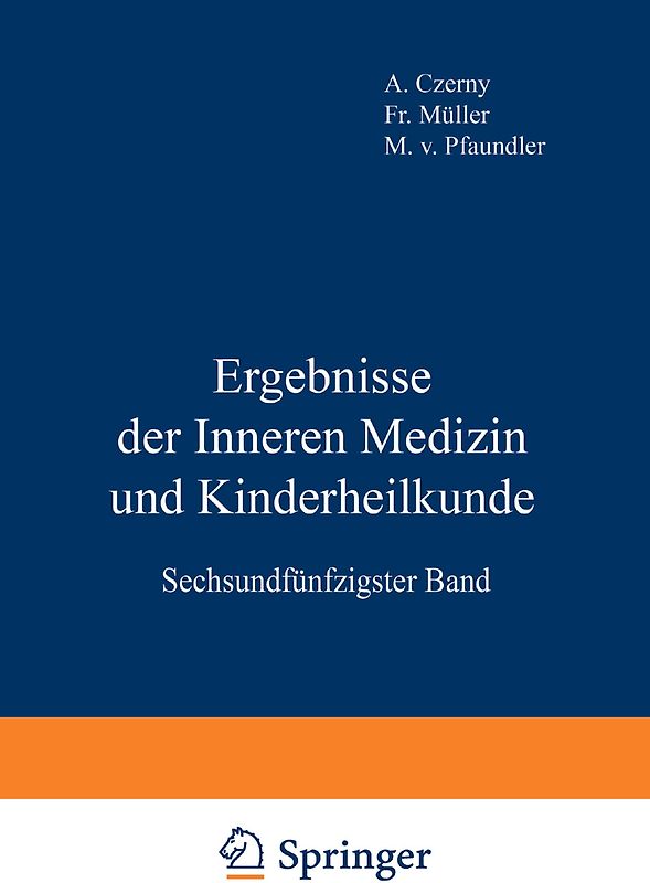 Ergebnisse der Inneren Medizin und Kinderheilkunde