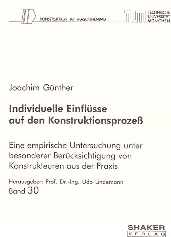 Individuelle Einflüsse auf den Konstruktionsprozeß