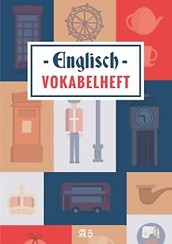 Englisch Vokabelheft: 100 linierte Seiten mit 2 Spalten | DIN A5