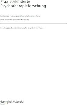 Praxisorientierte Psychotherapieforschung