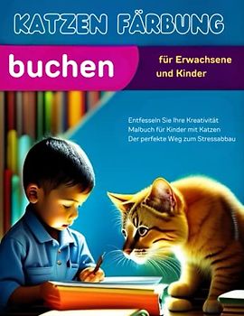 Katzen Malbuch: Malbuch mit realistischen Katzenzeichnungen
