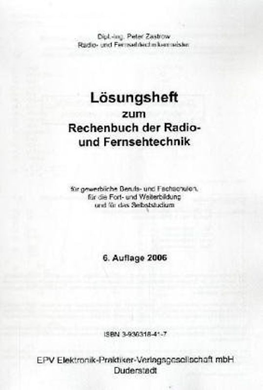 Rechenbuch der Radio- und Fernsehtechnik