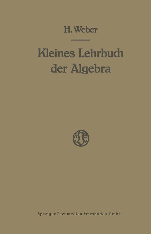 Lehrbuch der Algebra