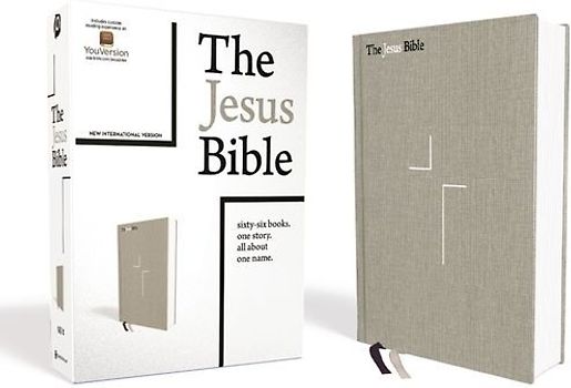 The Jesus Bible, NIV Edition, Cloth Over Board, Gray Linen, Comfort Print
