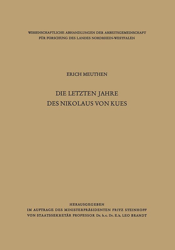 Die letzten Jahre des Nikolaus von Kues