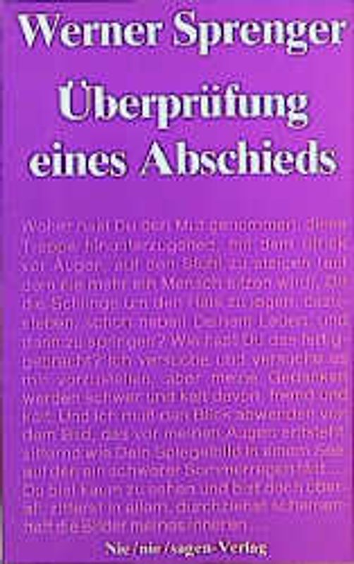 Überprüfung eines Abschieds