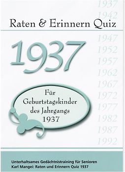 Raten und Erinnern Quiz 1937