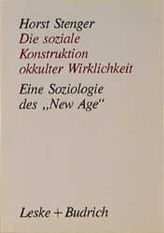 Die soziale Konstruktion okkulter Wirklichkeit