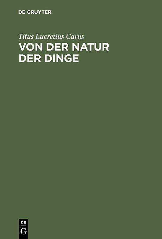 Von der Natur der Dinge
