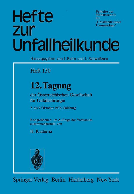 12. Tagung der Österreichischen Gesellschaft für Unfallchirurgie