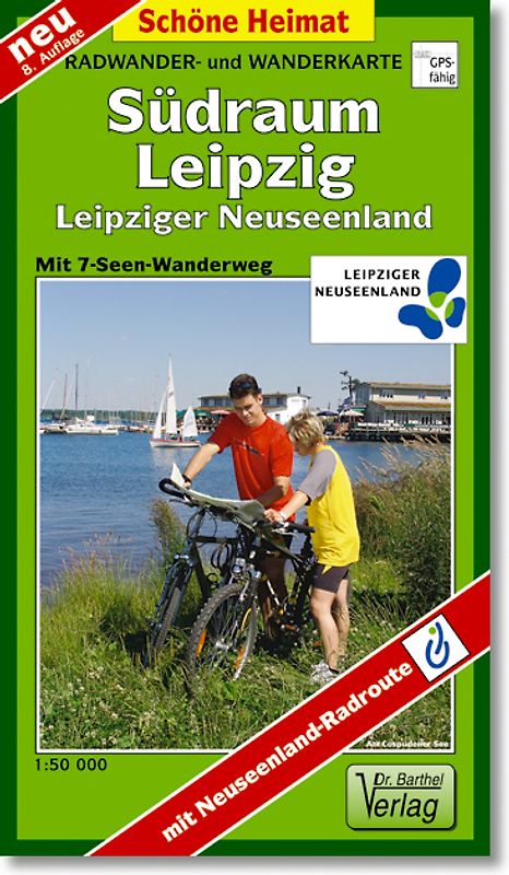 Radwander- und Wanderkarte Südraum Leipzig, Leipziger Neuseenland