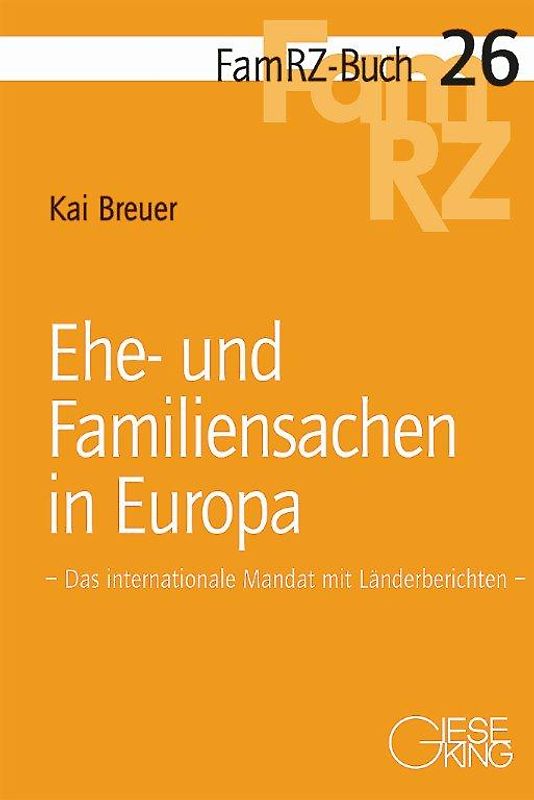 Ehe-und Familiensachen in Europa