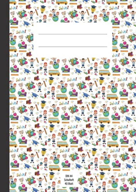 Schulheft: DIN A4 | 40 Blatt liniert (The APaion DIN A4 Schulhefte)