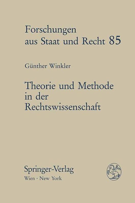 Theorie und Methode in der Rechtswissenschaft
