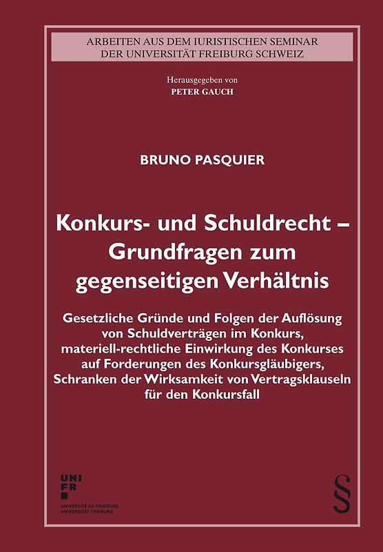 Konkurs- und Schuldrecht - Grundfragen zum gegenseitigen Verhältnis