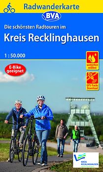 BVA Radwanderkarte Kreis Recklinghausen die schönsten Radtouren 1:50.000