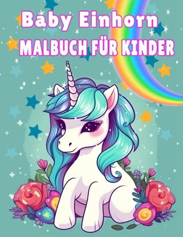 Baby Einhorn Malbuch für Kinder: Nettes und schönes Baby Einhorn Malbuch für Kinder, Designs bereit, damit Sie zum Spaß anfärben können