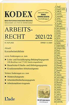 KODEX Arbeitsrecht 2021/22