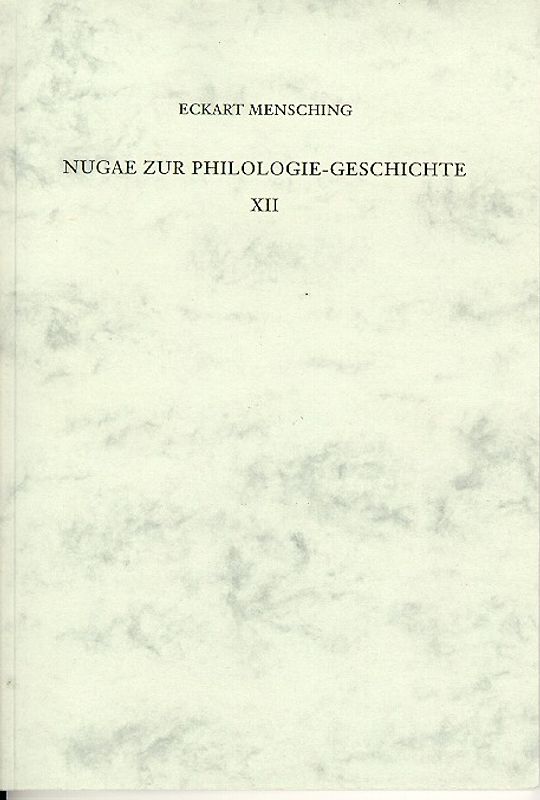 Nugae zur Philologie-Geschichte
