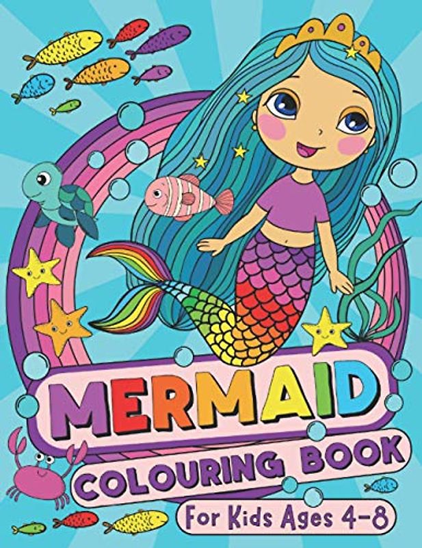 Mermaid Colouring Book: For Kids Ages 4-8 (UK Edition) (Silly Bear Colouring Books, Band 8)