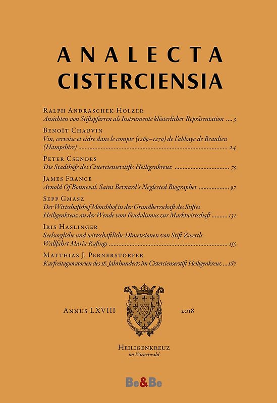 Analecta Cisterciensia 68 (2018)