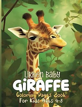 Likhon Baby Giraffe Coloring Pages Book For Kids Ages 4-8