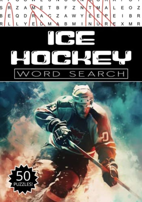 Ice Hockey Word Search: 50 Puzzles, Word Find, Vocabulary Activity Book for Kids, Adults and Seniors, 7x10 inches, 50 pages