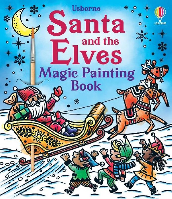 Santa and the Elves Magic Painting Book