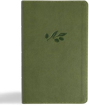 CSB Single-Column Personal Size Reference Bible, Olive Leathertouch