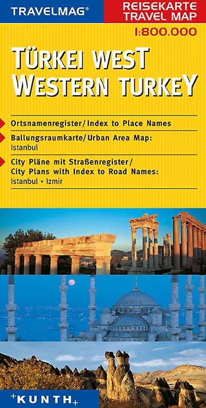 KUNTH Reisekarte Türkei West 1:800 000