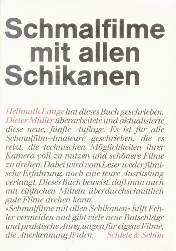 Schmalfilme mit allen Schikanen