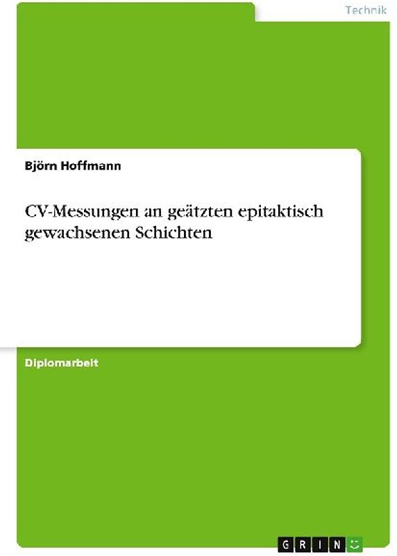 CV-Messungen an geätzten epitaktisch gewachsenen Schichten