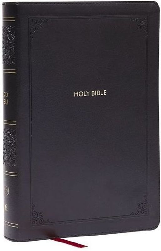 KJV Giant Print End-Of-Verse Reference Bible, Black Leathersoft, Red Letter, Comfort Print