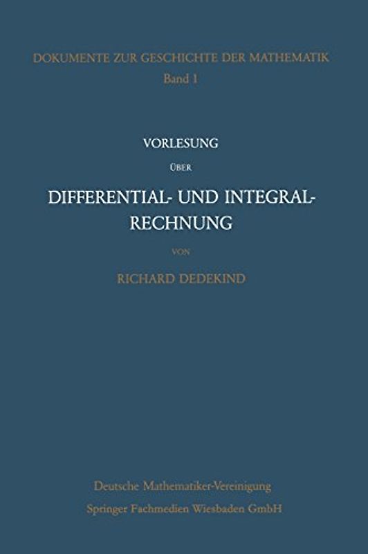 Vorlesung über Differential- und Integralrechnung 1861/62
