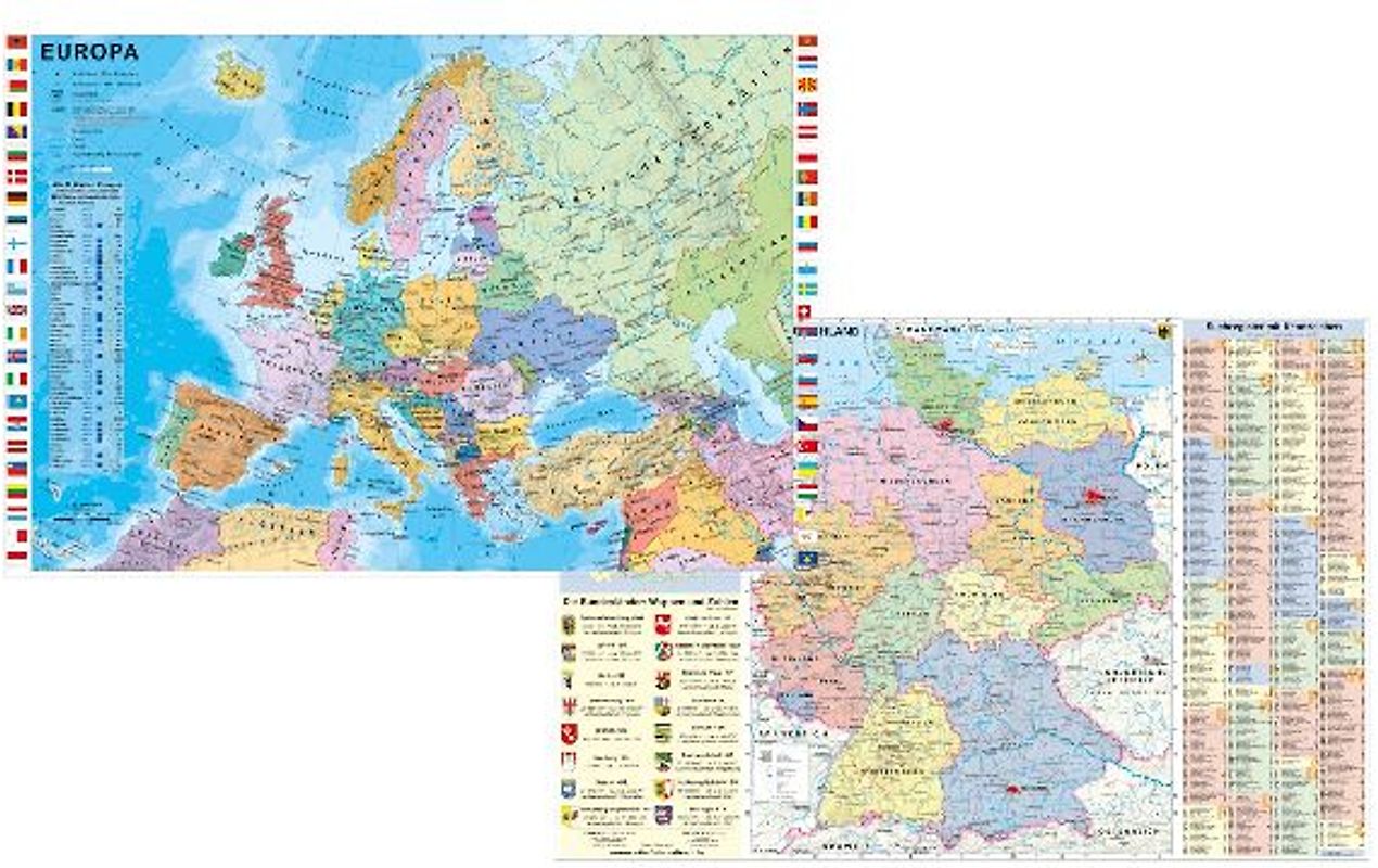 Deutschland und Europa fürs Büro - DUO-Schreibunterlage