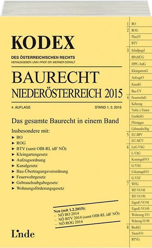 KODEX Baurecht Niederösterreich 2015